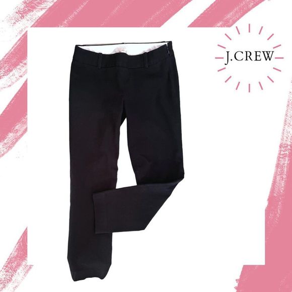 J.Crew Women's Sz. 0 Stretch City Fit Skinny Cropped Ankle Pants ~ Black ~ EUC - Picture 1 of 7